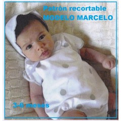 Patrón recortable para bebé modelo MARCELO