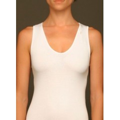 Camiseta Avet sin mangas cuello pico 7528