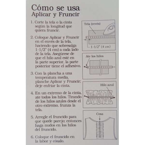 Cinta para fruncir de Clover