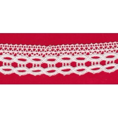 Puntilla de hilo blanco 6D