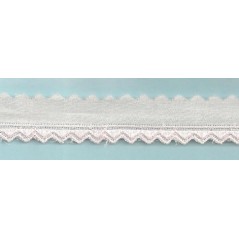 Puntilla de tira blanca bordada en rosa Ref.4A