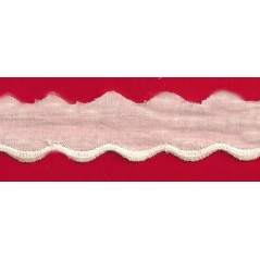 Puntilla de tira bordada beige Ref.1G