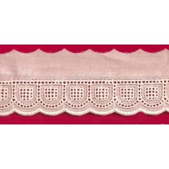 Puntilla de tira bordada beige Ref.2A5