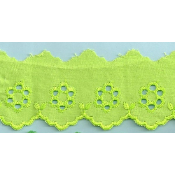 Puntilla de tira bordada de color Ref.4