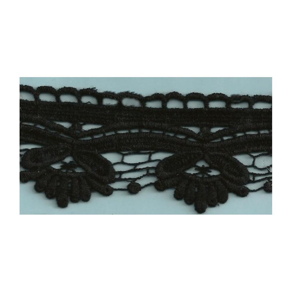 Puntilla de guipur negro Ref.1E