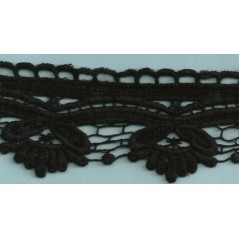 Puntilla de guipur negro Ref.1E